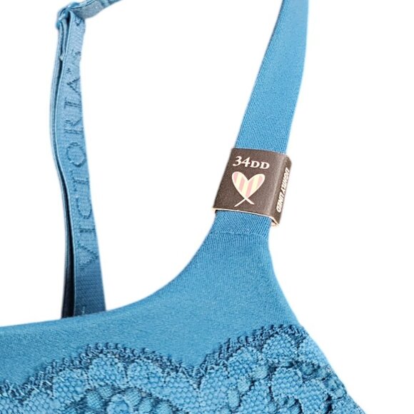 Victoria's Secret Body By Victoria Lined Demi Bra, Blue, Size 34DD, NWT - Picture 2 of 6